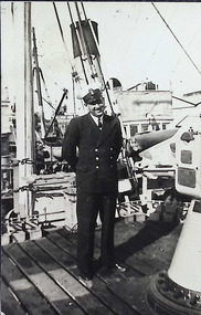 Photograph - Frank Wadds, Petty Officer RAN, on board the HMAS Goorangai