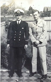 Photograph - Lt. Stan L. Heriot, RANR, and, Flt. Sgt. Max Heriot, RAAF, 1940's