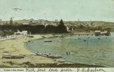 Colour postcard of Watson's Bay, Sydney
