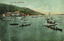 Postcard. Coloured of Clifton Gardens - a harbour with watercraft, row boats.