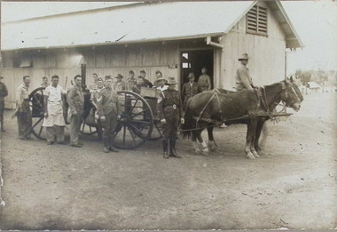 Photograph - Horse-drawn cart with stores, AIF