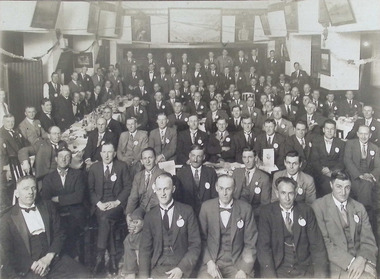 Photograph - Reunion of Australian Naval Cadets formed in 1906-11, Williamstown, at a function at ANZAC House, 293 Swanston Street, 1921