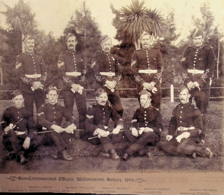 Photograph - Non-commissioned Officers, Williamstown Battery, 1895