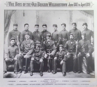 Photograph - The Boys of the Old Brigade Williamstown, June 1881 to April 1891 - Volunteer Fire Brigade