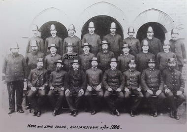Photograph - Water and Land Police, Williamstown, after 1886