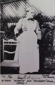 Photograph - Mrs Fanny Adams, Williamstown Midwife and "Brassey" Nurse, c.1890's