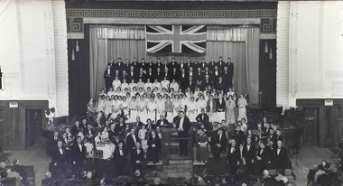 Photograph - Williamstown Town Hall Choir & Orchestra from the 1930's production of "The Messiah"