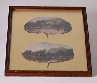 Painting - Oil painting on gumleaf by Alfred William Eustace, circa 1851 to 1907