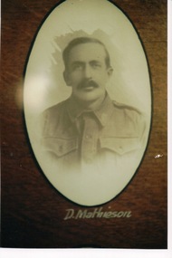 Photograph of D. Mathieson WW1 Soldier, 1915-1920