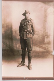 Photograph reproduction of George Oats WW1 Soldier, circa 1914-1918