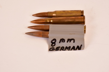 Cartridge Shells x 4  (German Mauser and Australian SLR) WW1 and WW2, era 1905 onward
