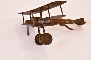 Trench Art WW1 : Model Bi-Plane, circa 1914-1918