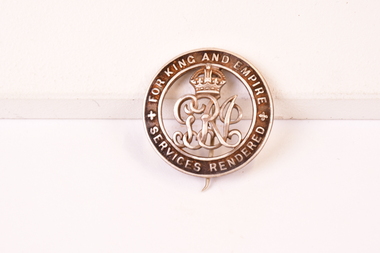 For King and Empire Services Rendered Badge : WW1, 1916