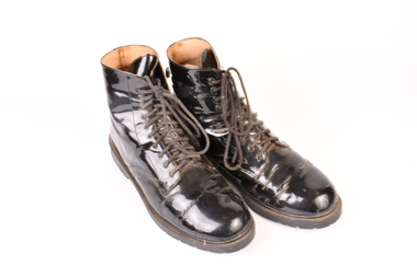 Black Patent Ceremonial Defence Force Boots, current era post 2000 issue