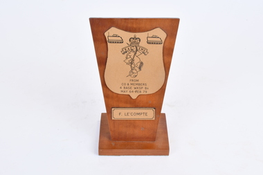 Farewell Trophy RAEME (Royal Australian Electrical and Mechanical Engineers) Australian Army : F. LE' Compte, 1979
