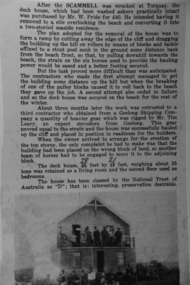 Photograph (copy) and newspaper article, Scammell Collection