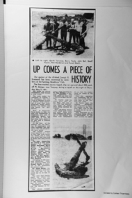 Newpaper article (copy), Scammell Collection