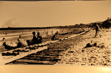 Photograph (copy), Keel of Scammell on beach