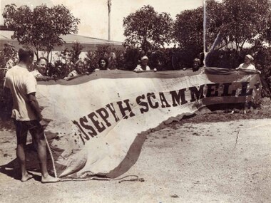 photocopy photo, Joseph Scammell flag
