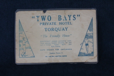 Flyer - Flyer, guesthouse, "Two Bays" private hotel Torquay, 1952