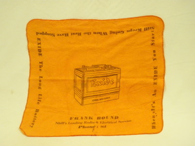 Souvenir - Polishing Cloth from Frank Bound Store, 1960's