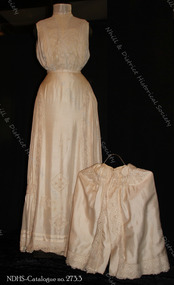 Clothing - c 1860 Wedding dress of Erstine Schlisweg, 1860