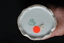 Round base of vase with scalloped rim and  green trade mark ROW SXE E.S. in a spade like shape 