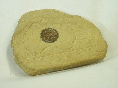 Carving, sandstone, 1940