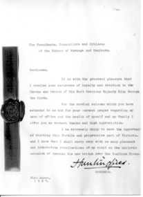 Photograph, Lord Huntington's Letter of March 1937