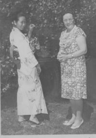Photograph, Marie La Peyre with Japanese exchange student
