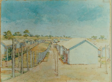 Painting - Painting - Watercolour, Camp 3, c.1945