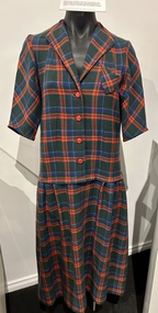Clothing - Frock, Handsewn Ladies Frock, 1940
