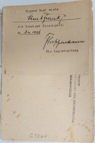 Book, Ticket and Sign Writing, 1940's