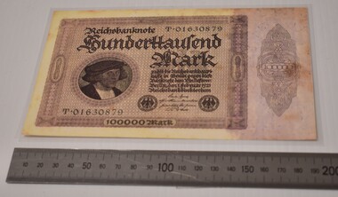 Currency - Bank note, German Currency, 1930 (Approx.)