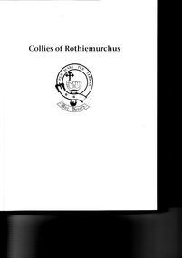Book - Family History, Collie, 1992