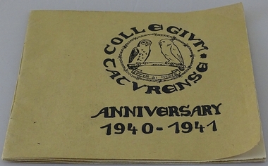 Booklet, Collegium Taturense Anniversary 1940-1941, 1941