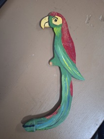 Decorative object - Wooden Parrot, Rosella, 1940's