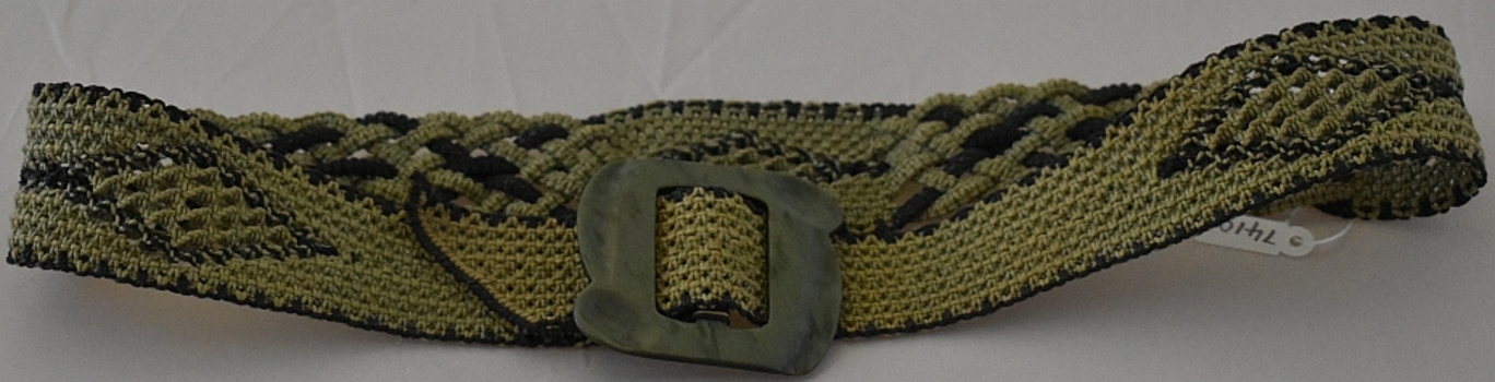 Two colours interwoven,soiled from use and age 