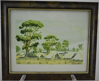 Artwork, other - sketch, POW Camp 13 - Tents, 1941