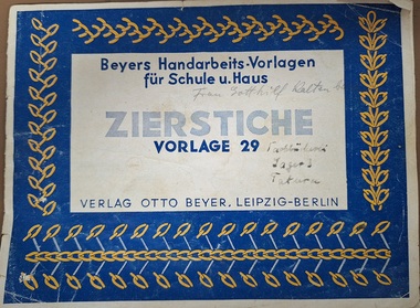 Booklet, Zierstiche, 1940's
