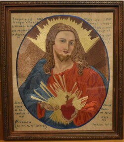 Framed Picture (Embroidered), Sacred Heart Embroidery, 1945