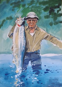Painting, Georg Rosenkranz the fisherman