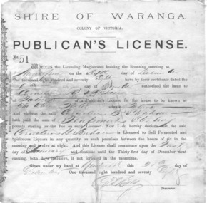 License, Whimm Inn License, 2001