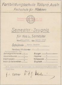 Photograph, School Report