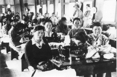 Photograph, Japanese sewing ladies
