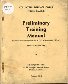 Folio, Volunteer Defence Corps- Instructions
