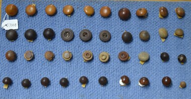 Decorative object - Buttons, Wooden Buttons, 1940(Approx.)