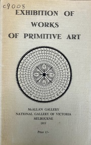 Booklet, Exhibition of Works of Primitive Art