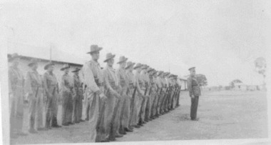 Photograph, camp 1 garrison parade