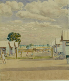 Painting - Painting - Watercolour, Leonhard Adam, Tatura Camp No. 3, Victoria.  Ende Februar, 1941, February 1941